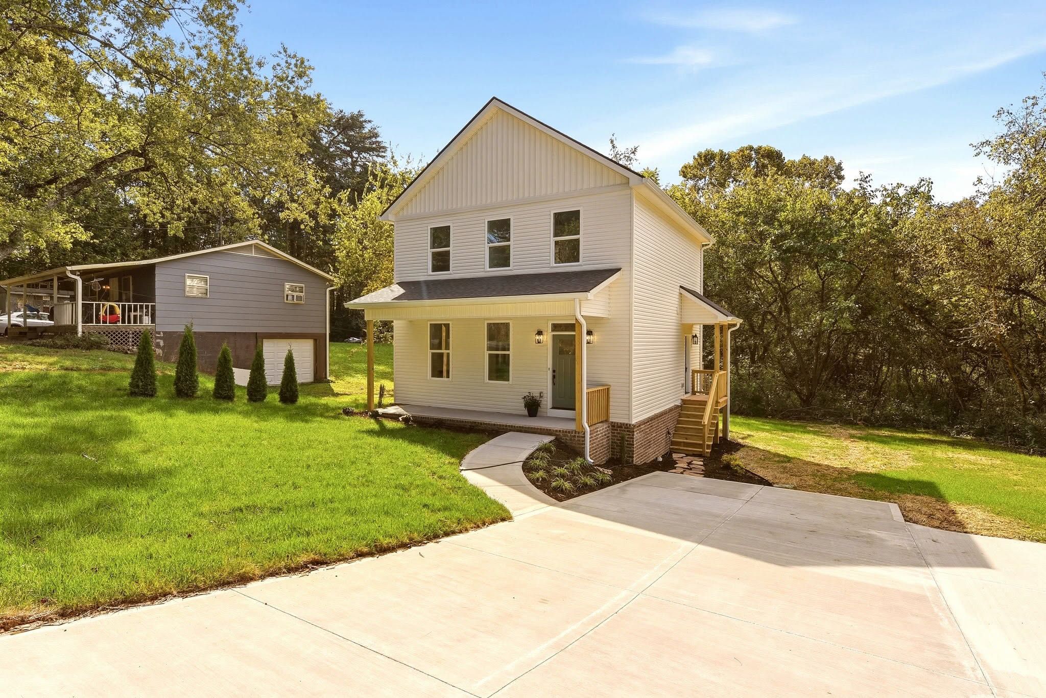 The same lot with a finished house
